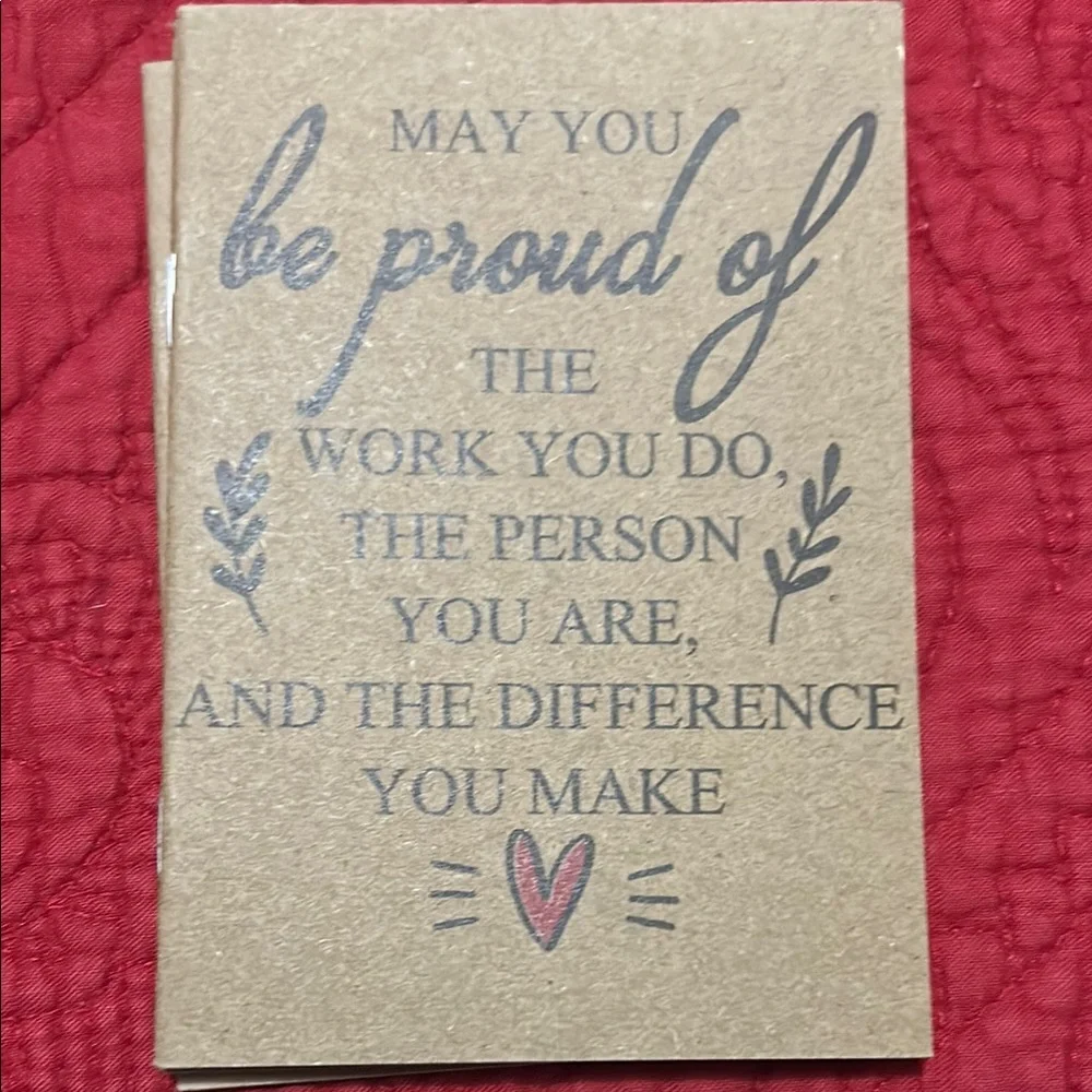 Inspirational Teacher small notebooks.